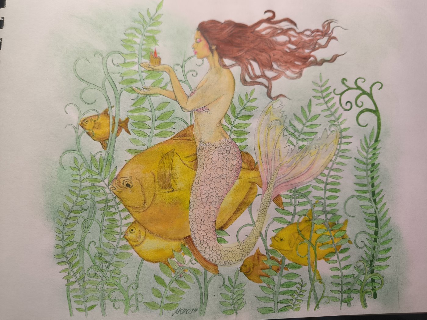 Русалочка с рыбкой от VikaS