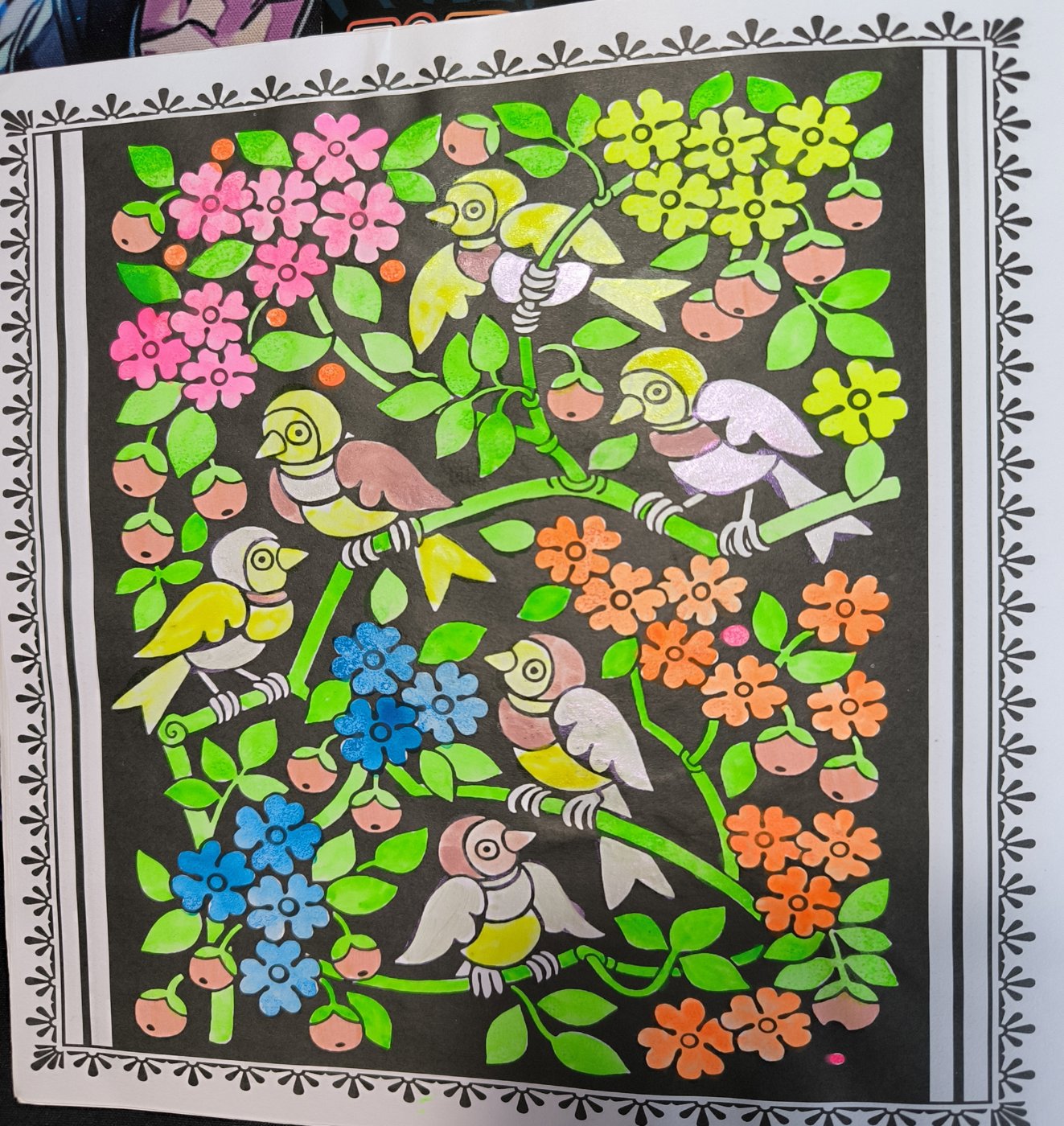 Птички с цветами от VikaS