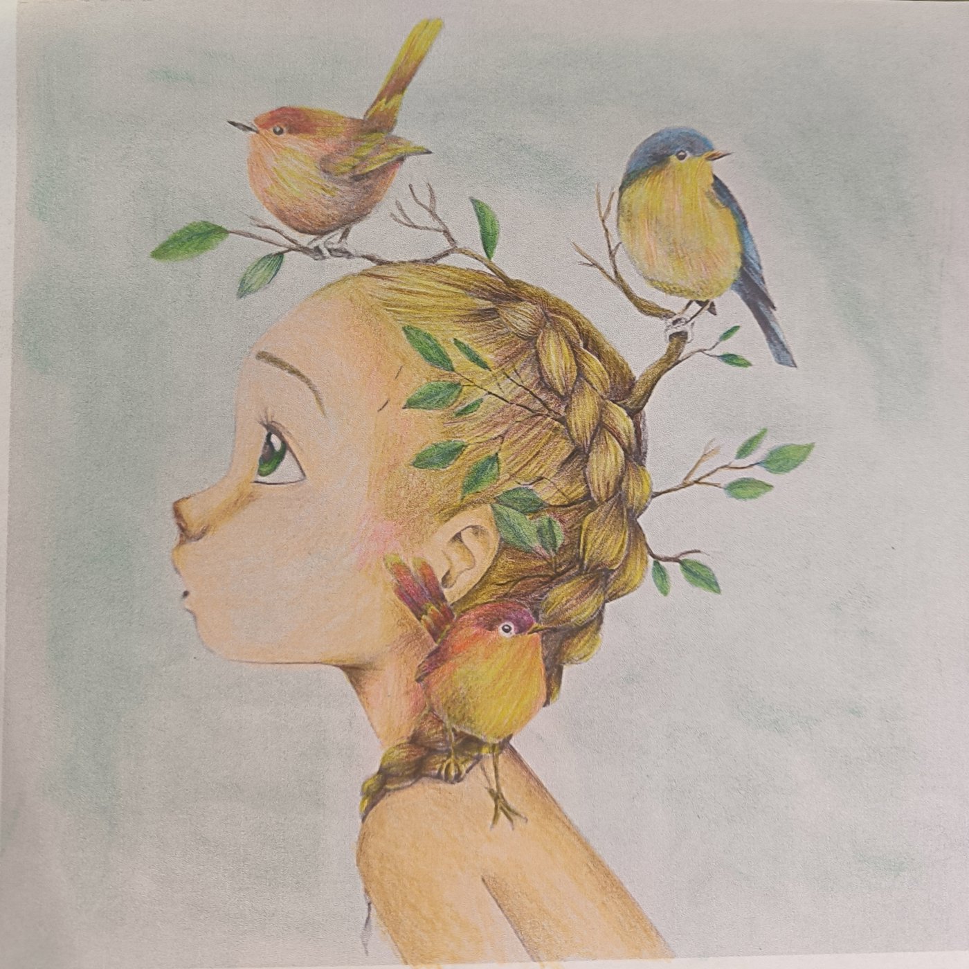 Девочка с птицами от VikaS