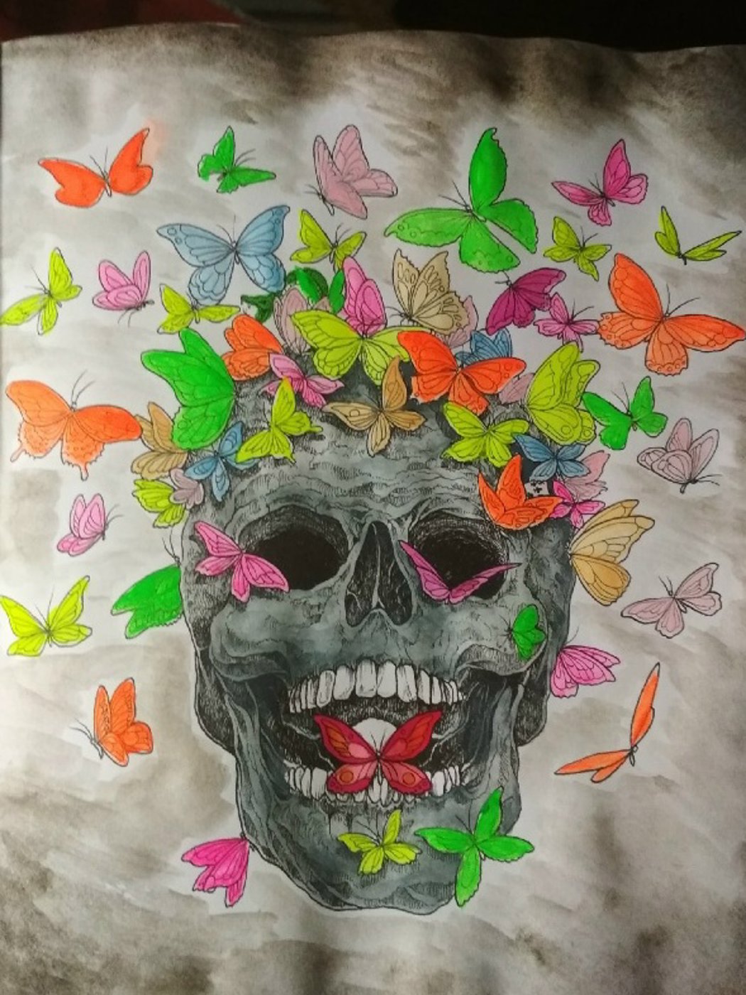 Череп с бабочками от VikaS