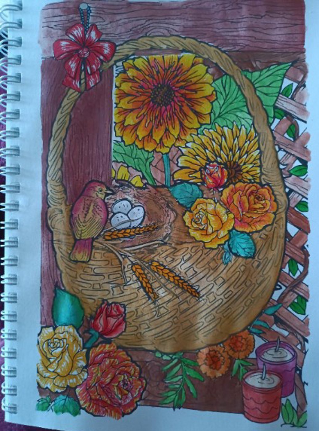 Корзинка с цветами от VikaS