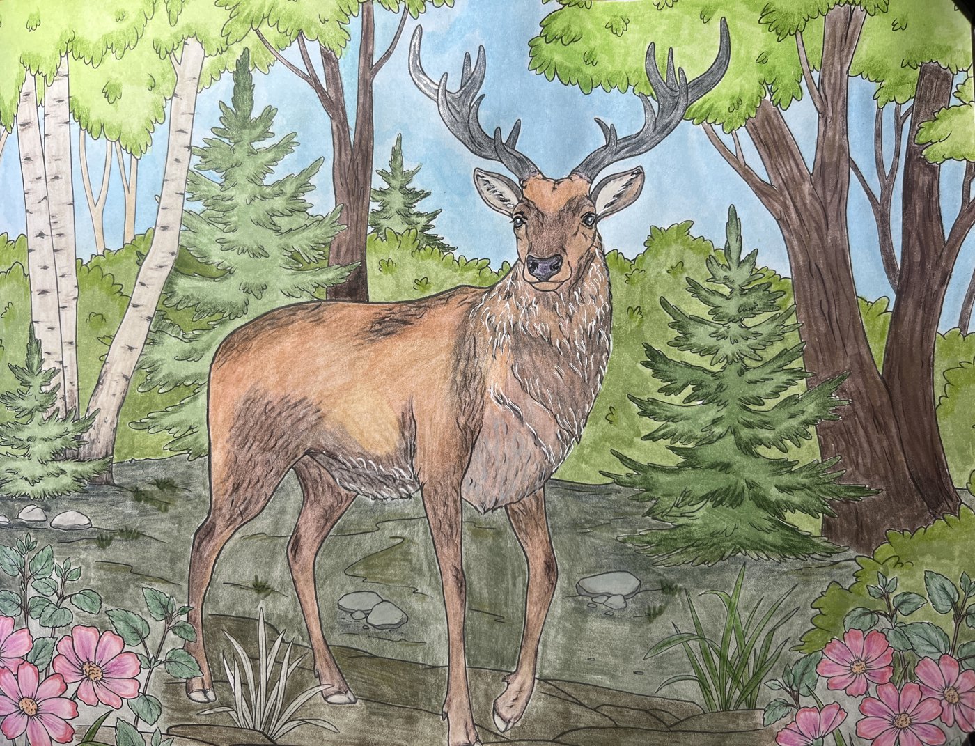 Благородный, добрый лесной олень от Veronicha