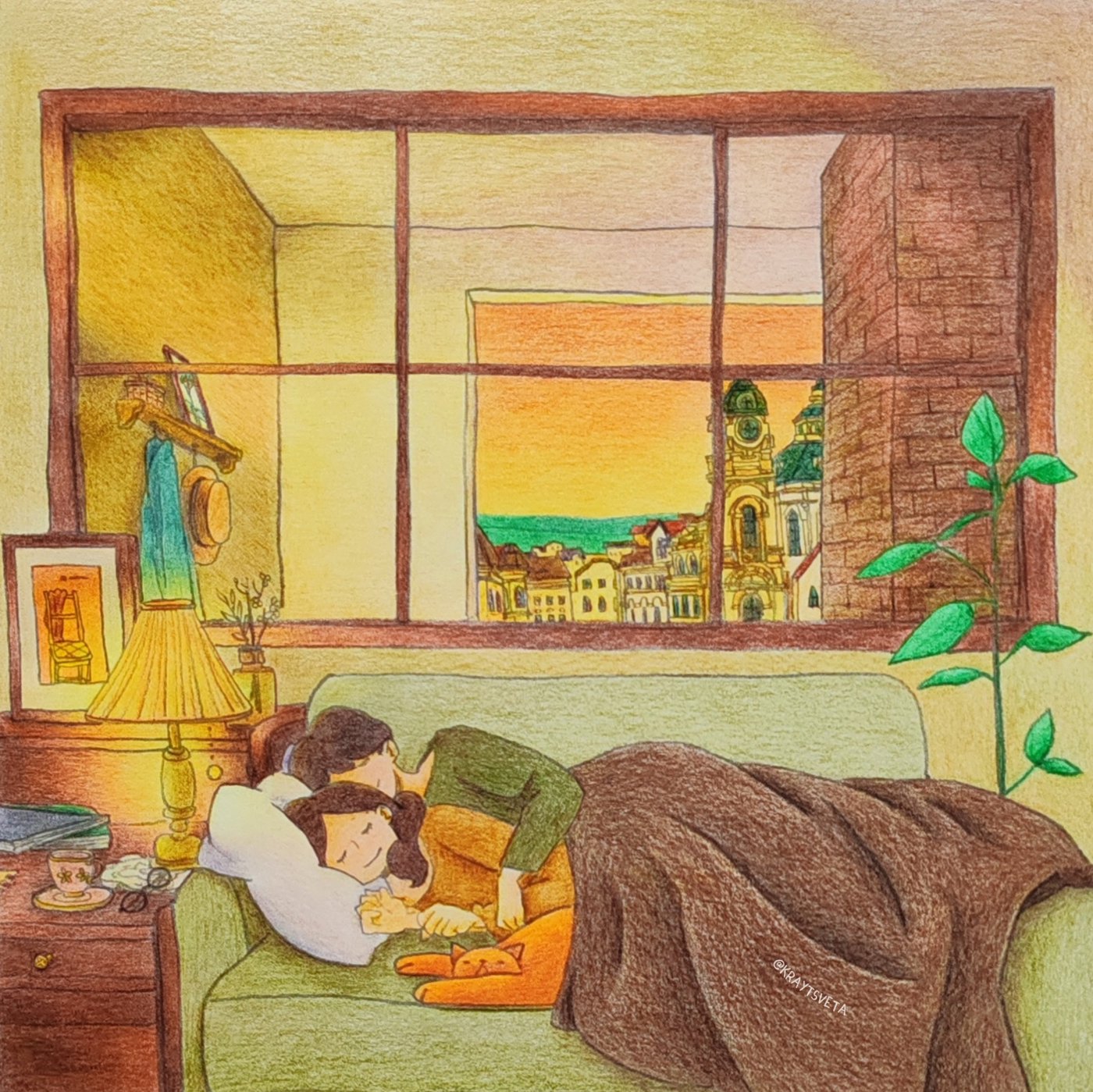 Парочка на диване от KrayTsveta