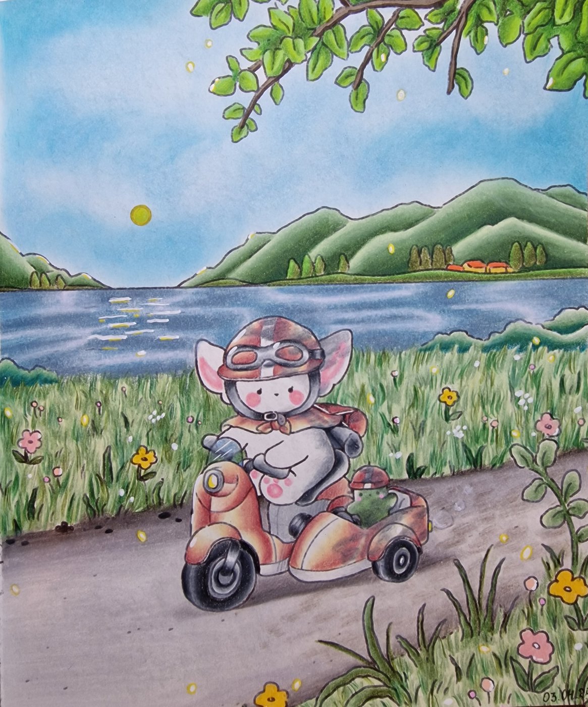 Лисёнок на 🏍 от Coloring with Marina