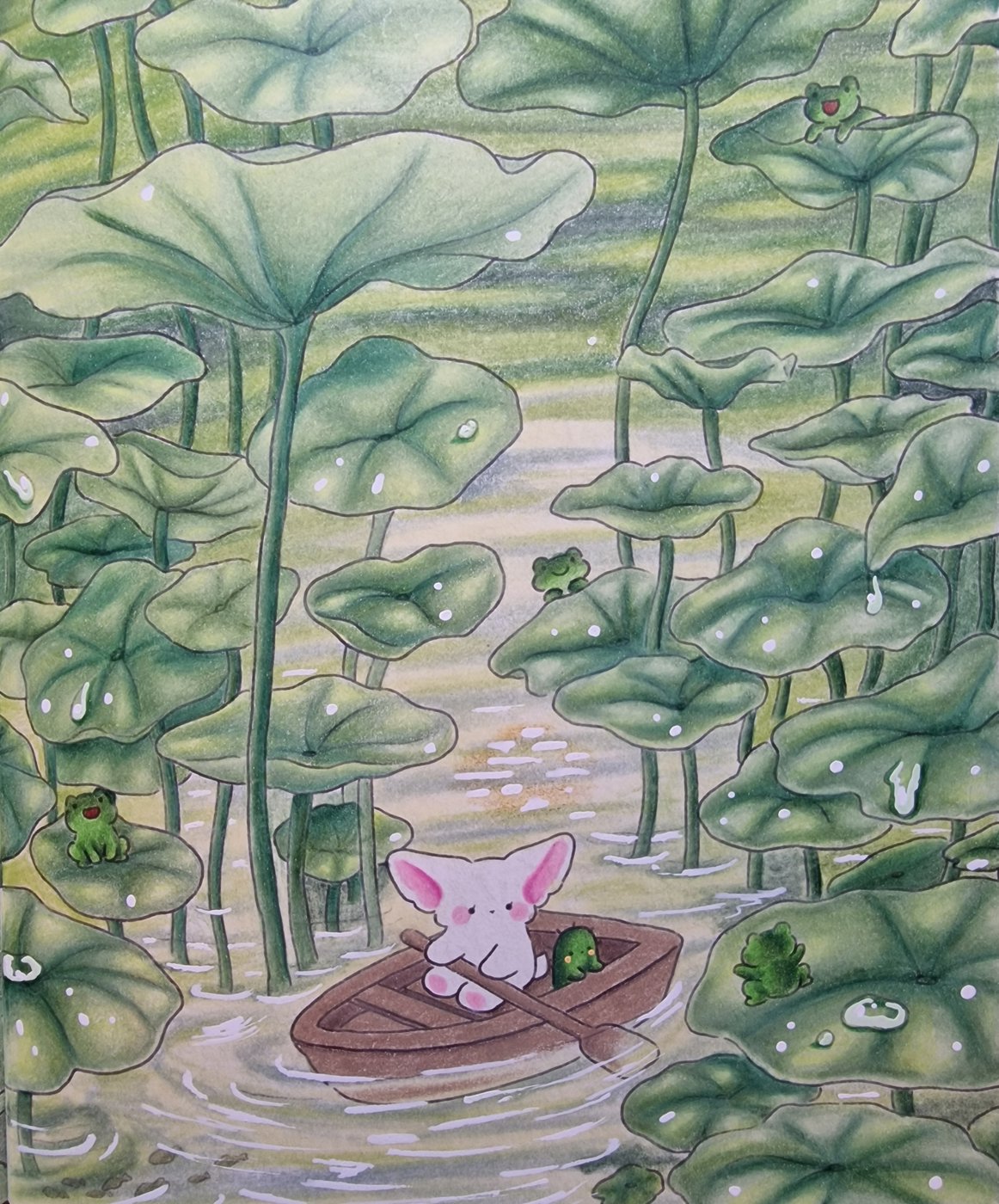 Лисёнок на болоте от Coloring with Marina