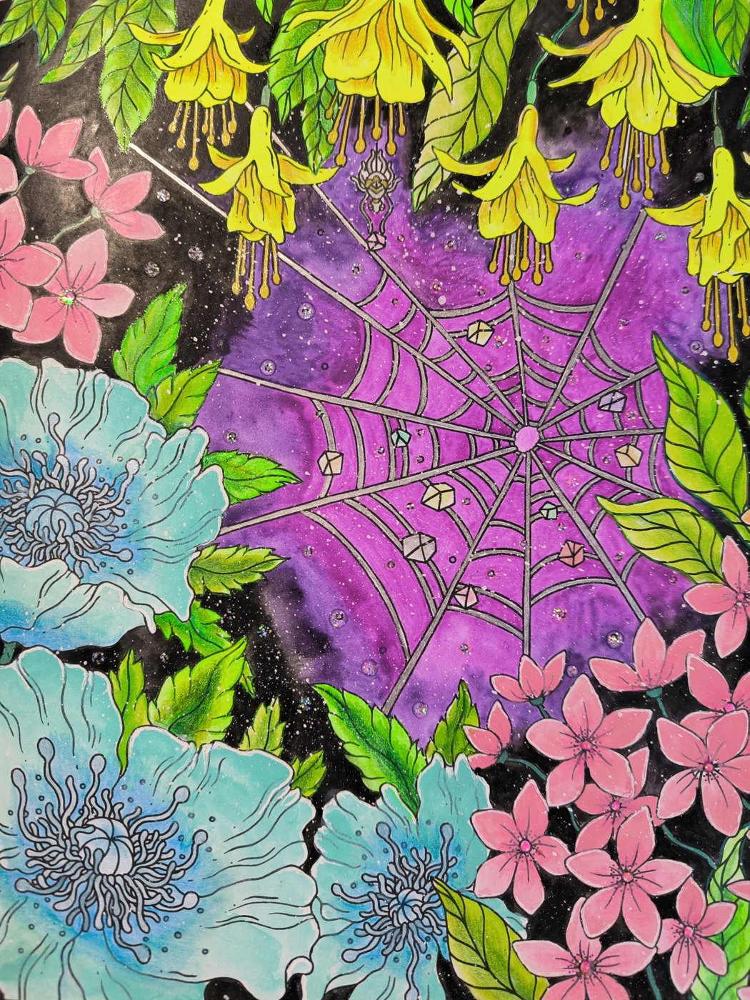 Цветок и паутина от VikaS