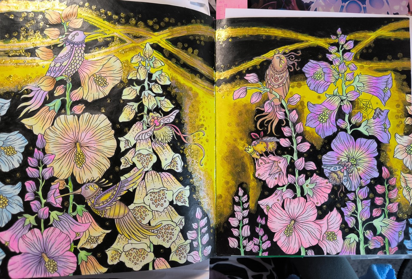 Цветы и птички от VikaS