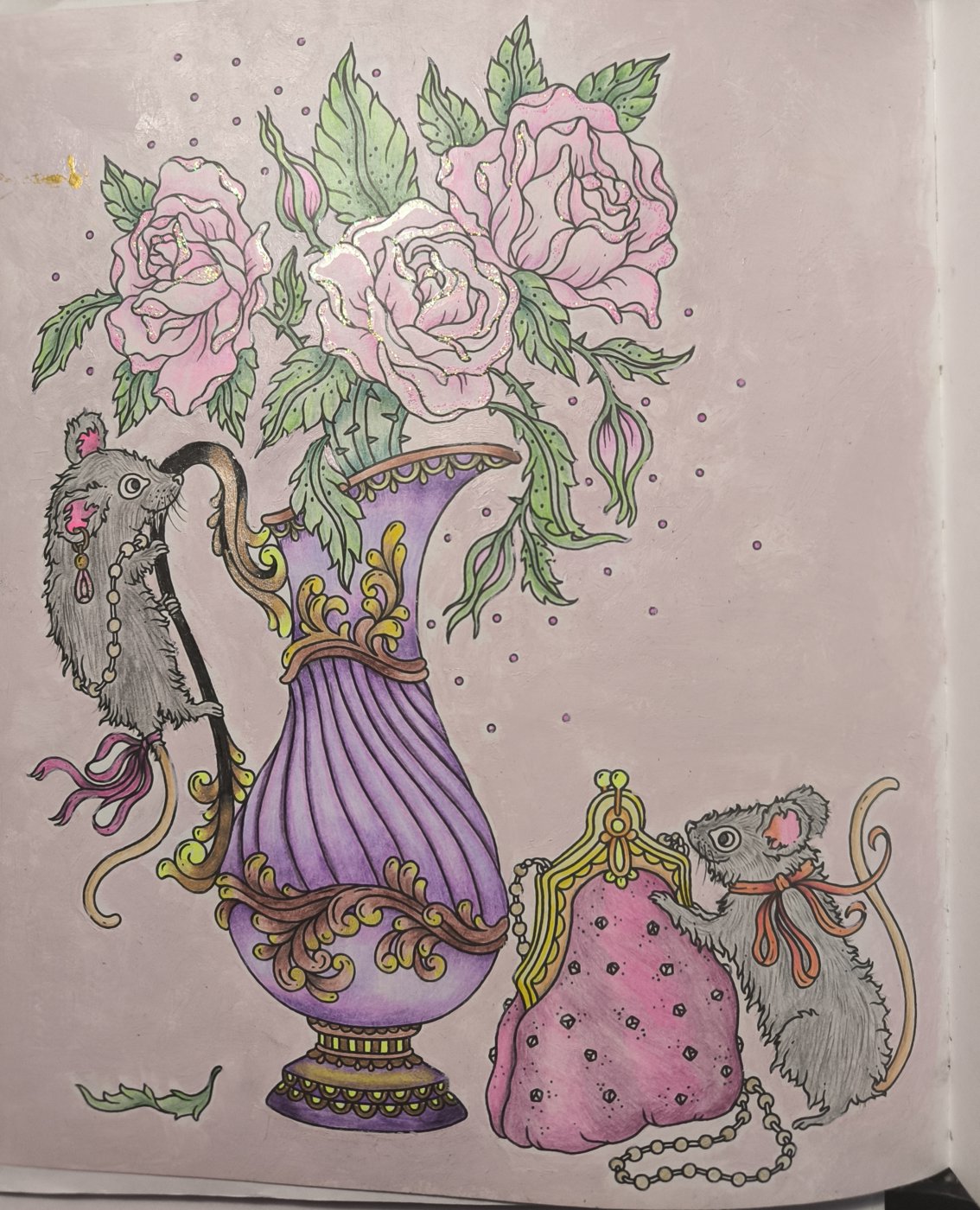 Ваза с цветами и мышки от VikaS