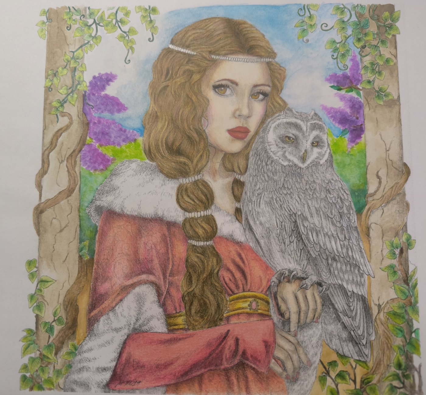 Девушка и сова от VikaS