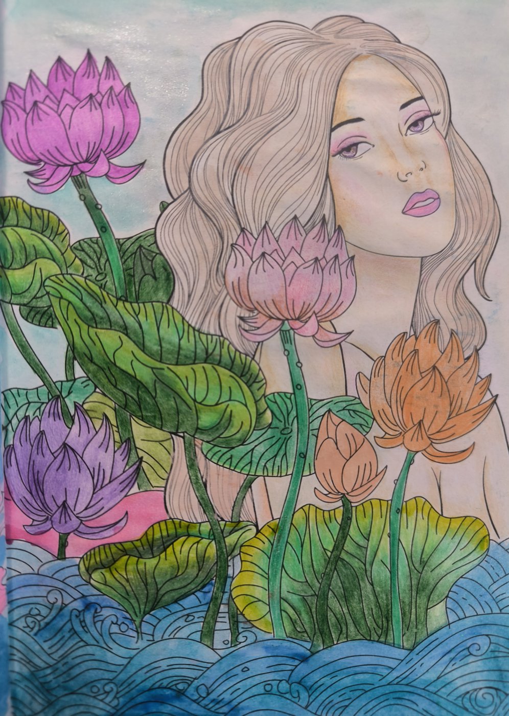 Девушка с лотос от VikaS