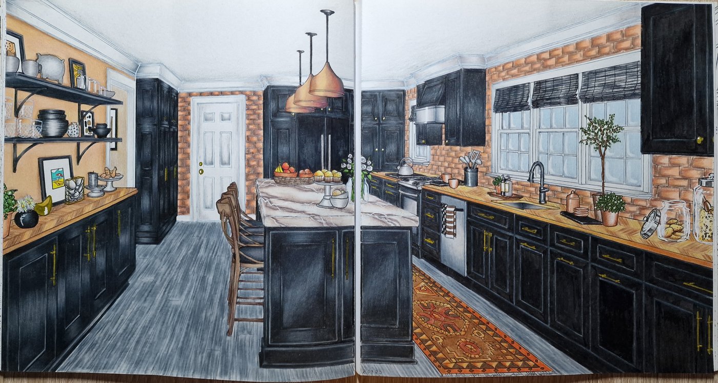Black Kitchen от Coloring with Marina