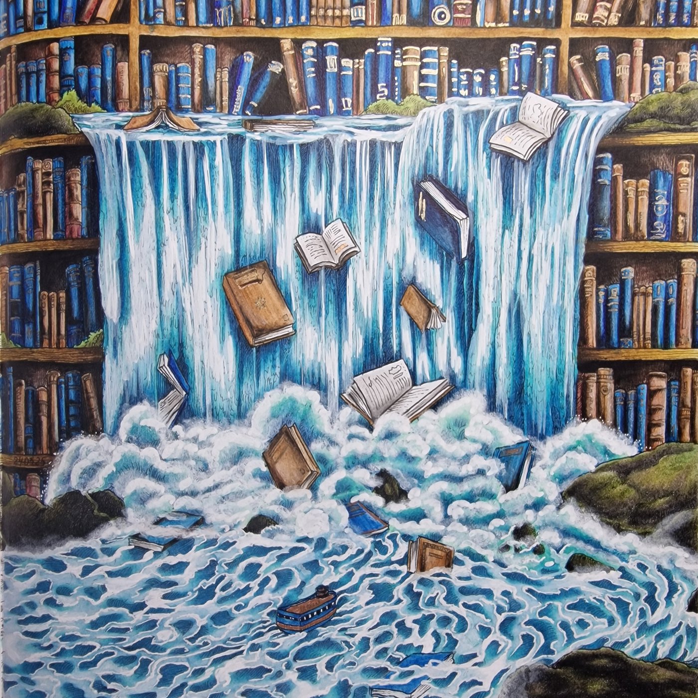 A bookcase от Coloring with Marina