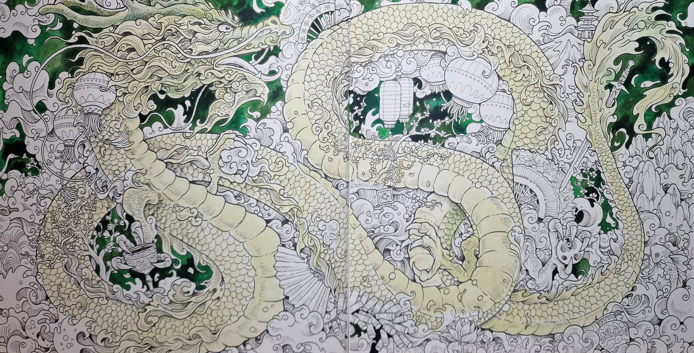 Chinese dragon от Coloring with Marina