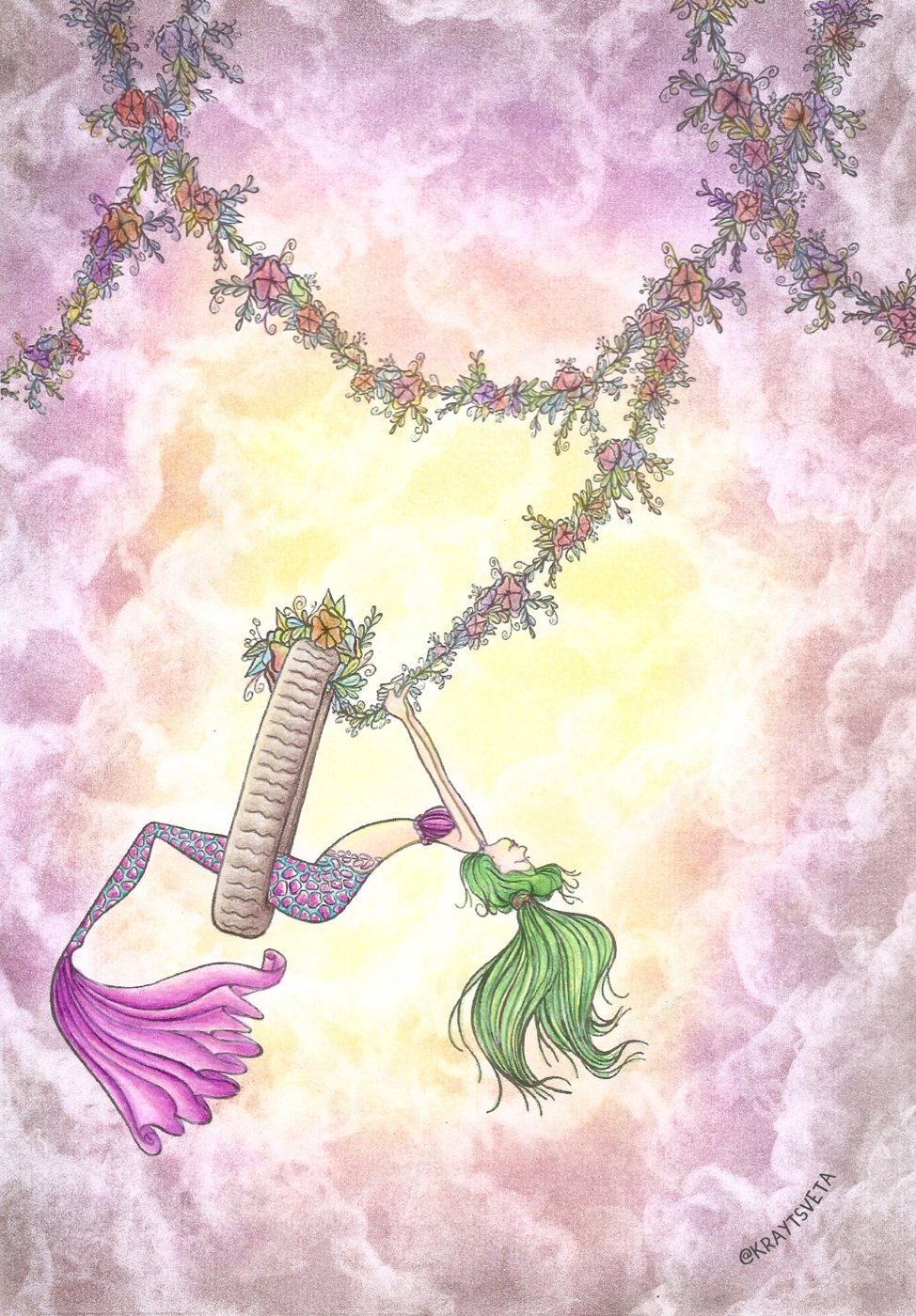 Русалка на качелях от KrayTsveta