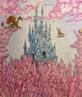 Замок в кристалах от KrayTsveta