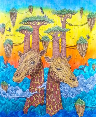 Жирафы в облаках от KrayTsveta