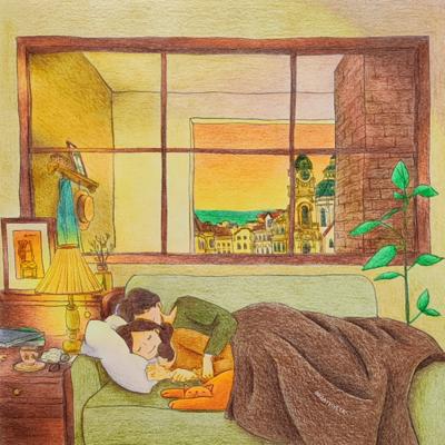 Парочка на диване от KrayTsveta