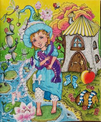 Фея и рак от Coloring with Marina