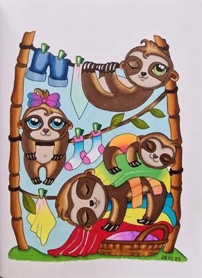 Ленивая Семейка от Coloring with Marina