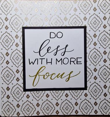 Do less with more focus от Coloring with Marina