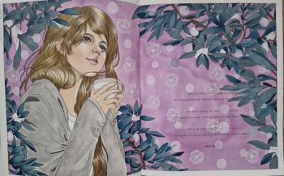 Girl with a Cup of Tea 🍵 от Coloring with Marina