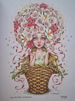 Душка в карзинке от Coloring with Marina