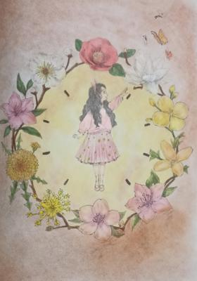 весенние цветочные часы от Mariska