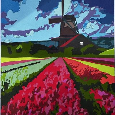 Мельница в поле. Прованс 4/15 ( Картины по номерам. Вокруг мира) от Veto4kasv