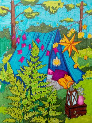 Палатка в лесу от Marusya