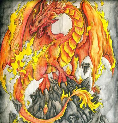 Огненный дракон от DarColorBook
