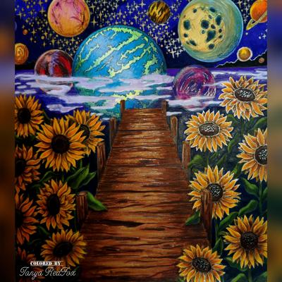 Космические подсолнухи от Tanya RedFox