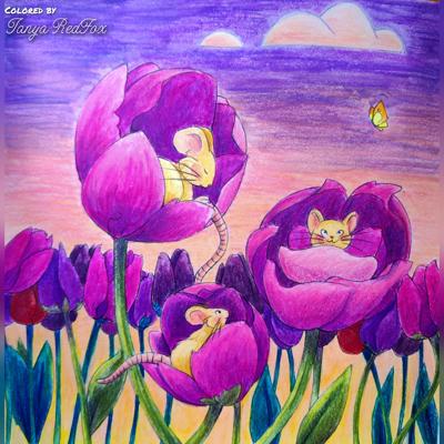 Мышечки в тюльпанах 🌷 от Tanya RedFox