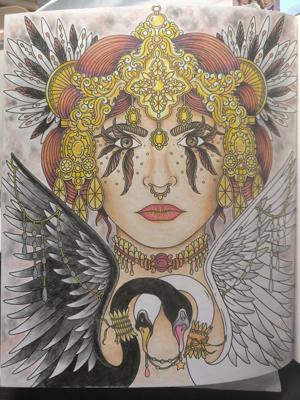 Девушка и лебеди от VikaS