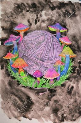 Клубок с грибами от VikaS