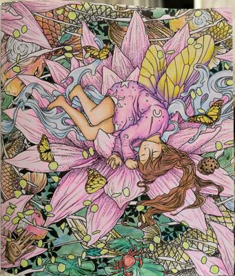 Спящая девочка с лотос от VikaS