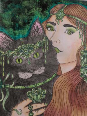 Девушка и котик от VikaS