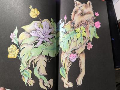 Волк с цветами от VikaS