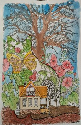 Котик и дом от VikaS