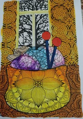 Клубок ниток и шпицы от VikaS