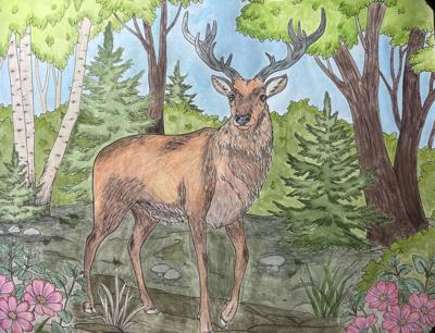 Благородный, добрый лесной олень от Veronicha