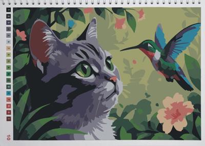 Котик и колибри от ALisenok