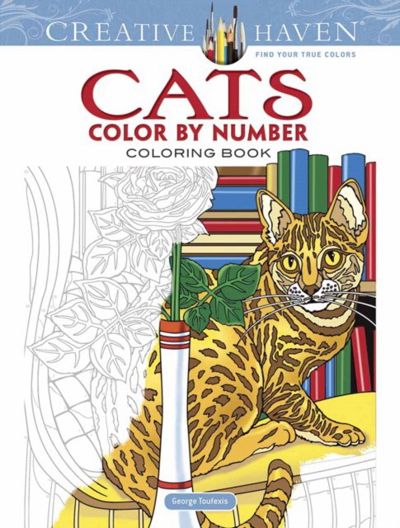 Cats. Color by number