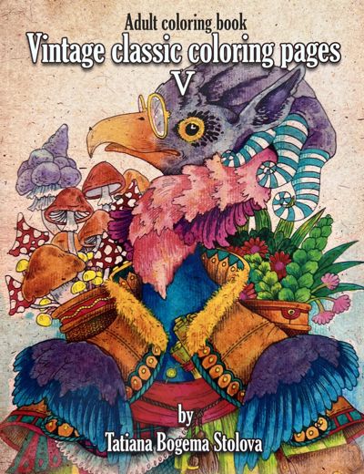 Vintage classic coloring pages V