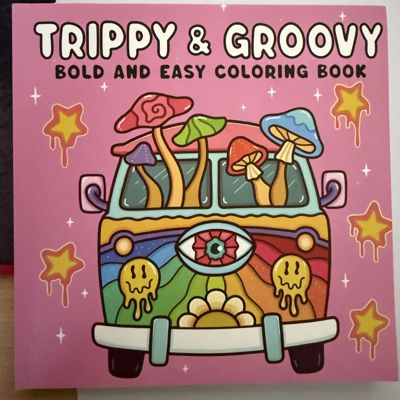 Trippy& Groovy. Bold and easy coloring book