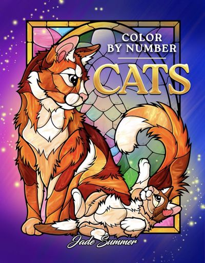 Color by numbers. Cats