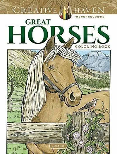 Creative Haven Great Horses Coloring Book