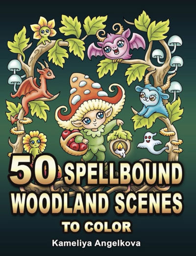 50 Spellbound Woodland Scenes to Color
