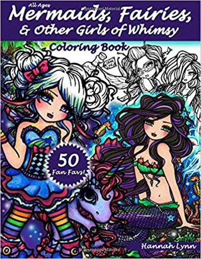 Mermaids, Fairies, & Other Girls of Whimsy Coloring Book