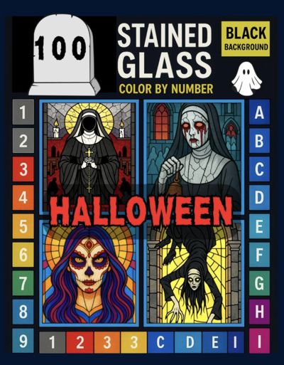 100 Halloween Stained Glass