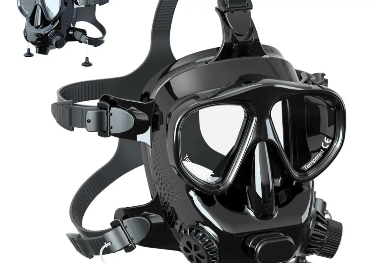 Маска для плавания и дайвинга N1 лого